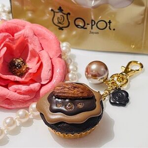 Q-pot Japan Almond Choco Cupcake Phone / Bag Charm, Charm,Keychain (USA SELLER)